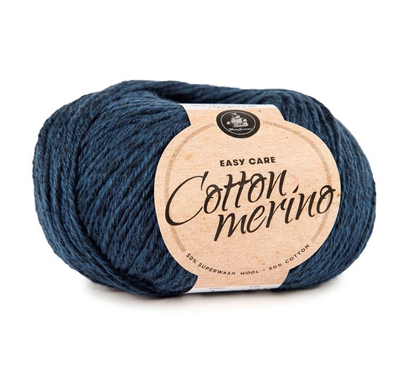 Mayflower Cotton Merino Solid Midnatsblå 001